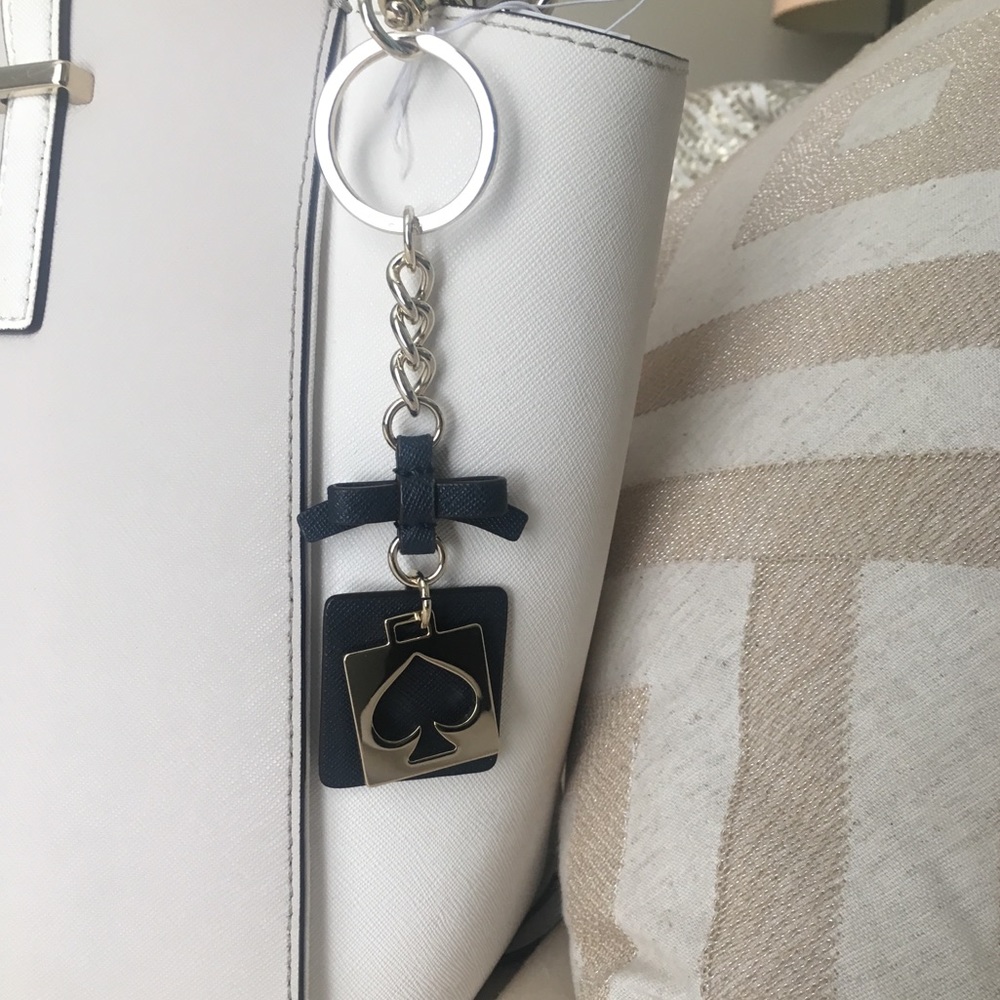 NWT Navy Kate Spade Live Colorfully Keychain
